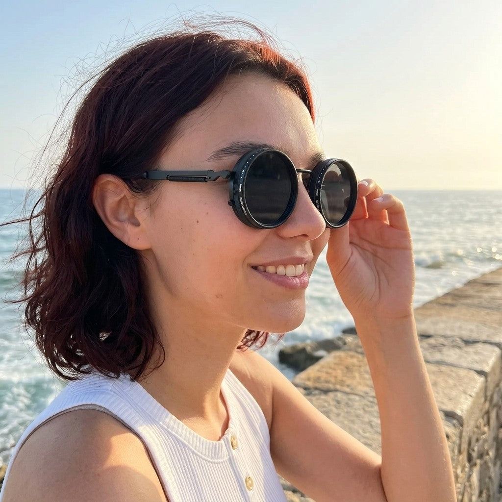 Luméra Adjustable Polarized Round Sunglasses
